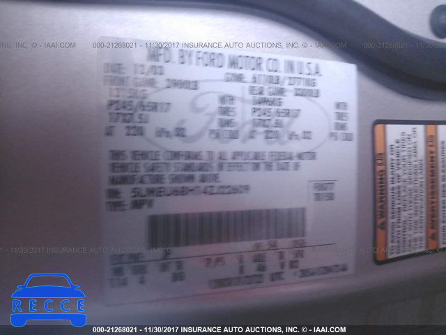 2004 Lincoln Aviator 5LMEU68H14ZJ22609 image 8