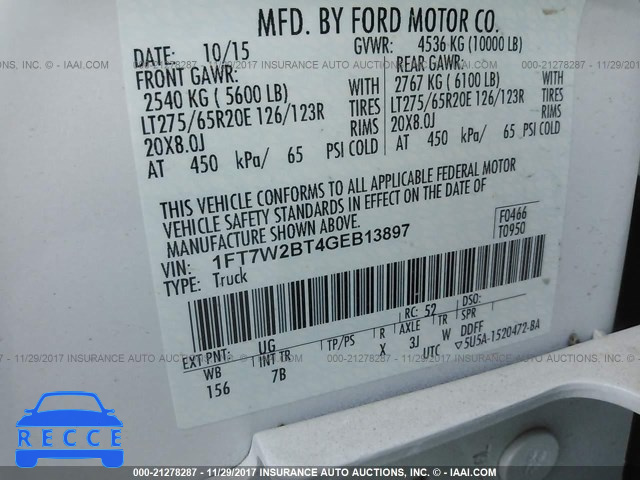 2016 Ford F250 SUPER DUTY 1FT7W2BT4GEB13897 image 8