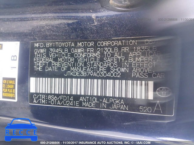 2010 Scion TC JTKDE3B79A0304002 зображення 8