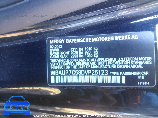 2013 BMW 128 I WBAUP7C58DVP25123 image 8
