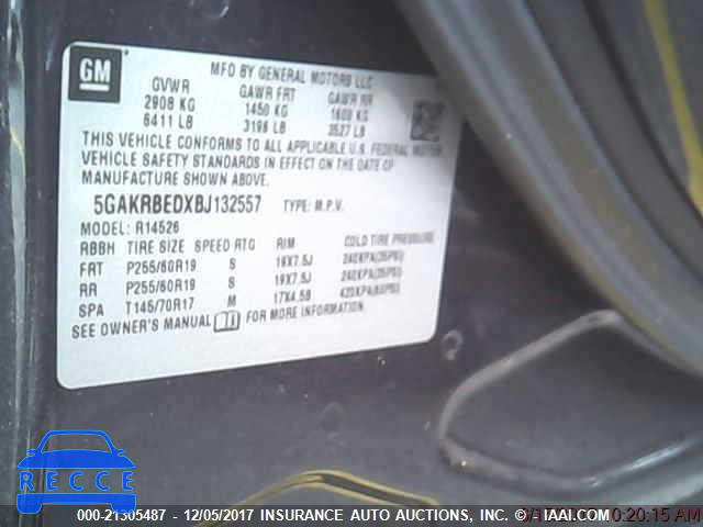 2011 Buick Enclave CXL 5GAKRBEDXBJ132557 зображення 7