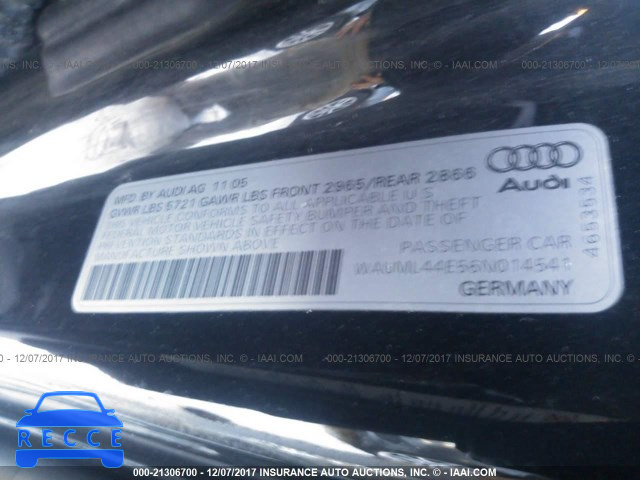 2006 AUDI A8 L QUATTRO WAUML44E56N014541 зображення 8