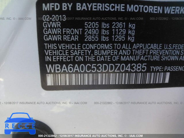 2013 BMW 640 I WBA6ADC53DDZ04385 image 8