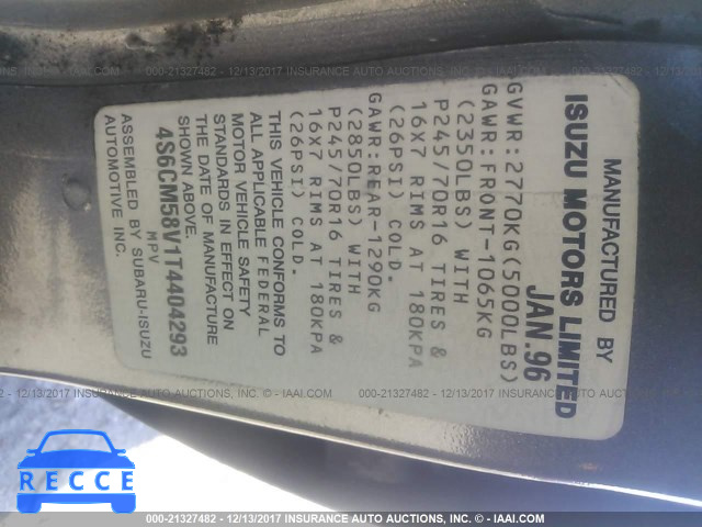 1996 Honda Passport EX/LX 4S6CM58V1T4404293 image 8