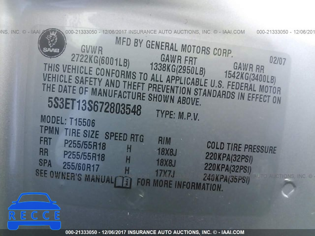 2007 Saab 9-7x 4.2I 5S3ET13S672803548 image 8