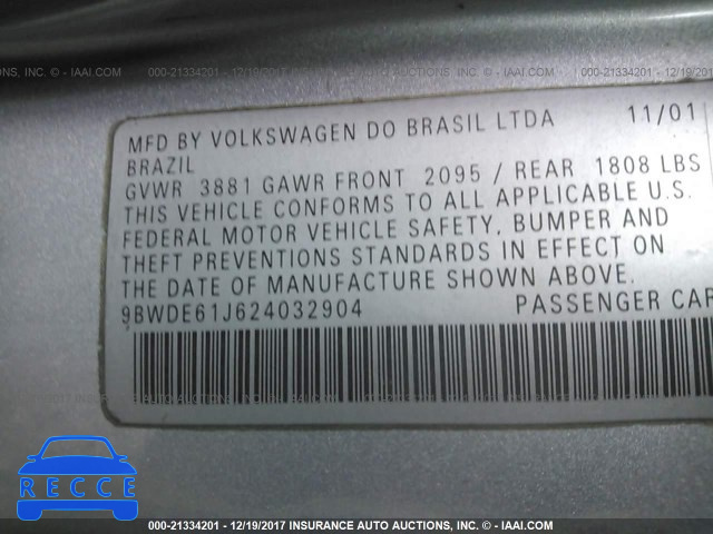 2002 Volkswagen GTI 337 9BWDE61J624032904 Bild 8