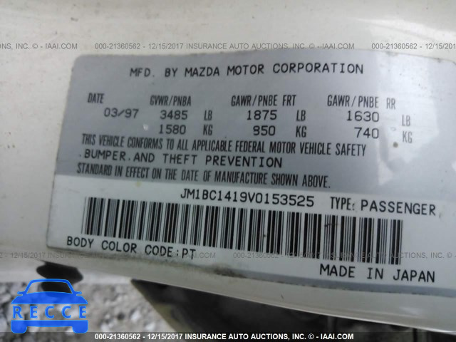 1997 Mazda Protege DX/LX/ES JM1BC1419V0153525 image 8