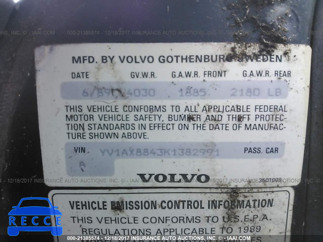 1989 Volvo 244 DL/GL YV1AX8843K1382991 image 8