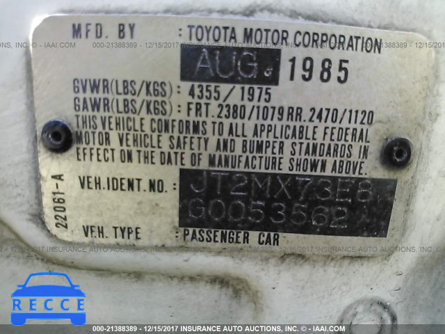 1986 Toyota Cressida LUXURY JT2MX73E8G0053562 image 8