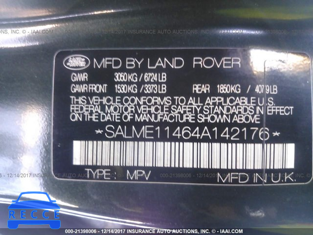 2004 Land Rover Range Rover HSE SALME11464A142176 image 8