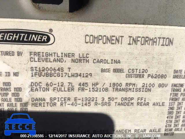 2007 FREIGHTLINER ST120 ST120 1FUJBBCG17LW34129 image 9