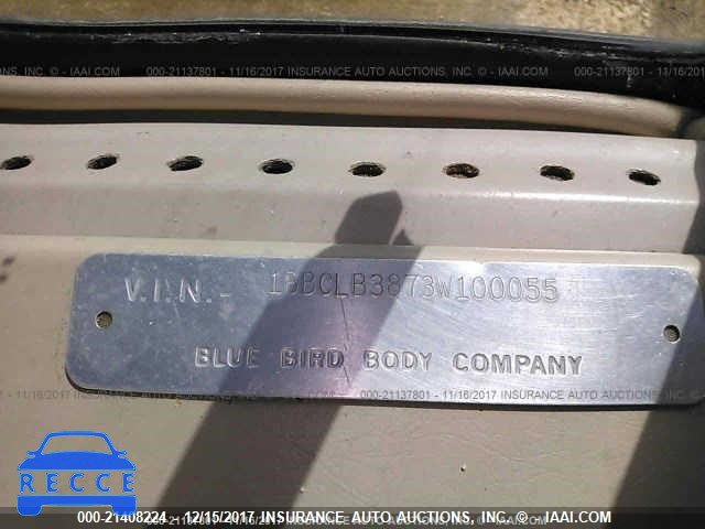 2003 BLUE BIRD MPV 1BBCLB3873W100055 image 9