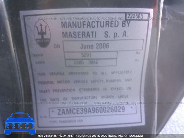 2006 Maserati Quattroporte M139 ZAMCE39A960026029 зображення 8