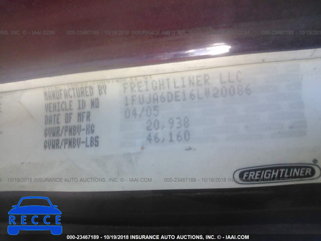 2006 FREIGHTLINER CONVENTIONAL COLUMBIA 1FUJA6DE16LV20086 image 9