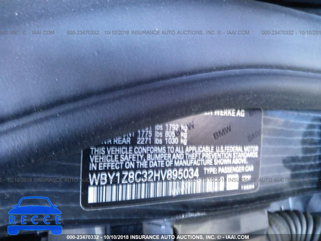 2017 BMW I3 REX WBY1Z8C32HV895034 image 8
