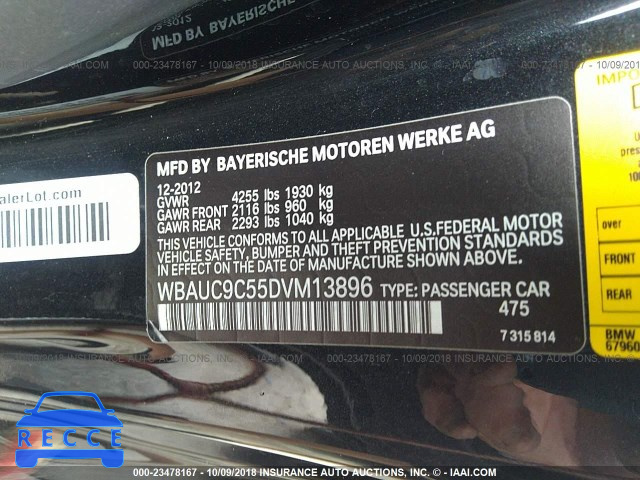 2013 BMW 135 I/IS WBAUC9C55DVM13896 зображення 8