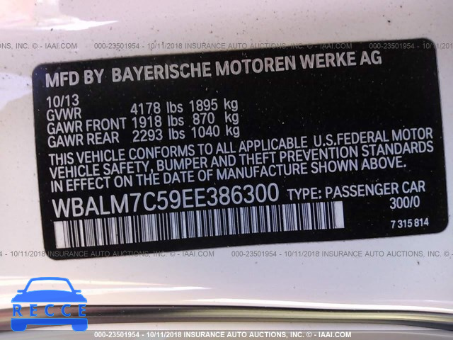 2014 BMW Z4 SDRIVE35I WBALM7C59EE386300 image 8