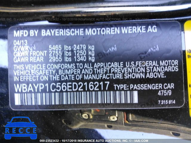 2014 BMW 650 XI WBAYP1C56ED216217 image 8