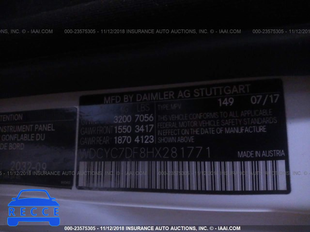 2017 MERCEDES-BENZ G 63 AMG WDCYC7DF8HX281771 Bild 8
