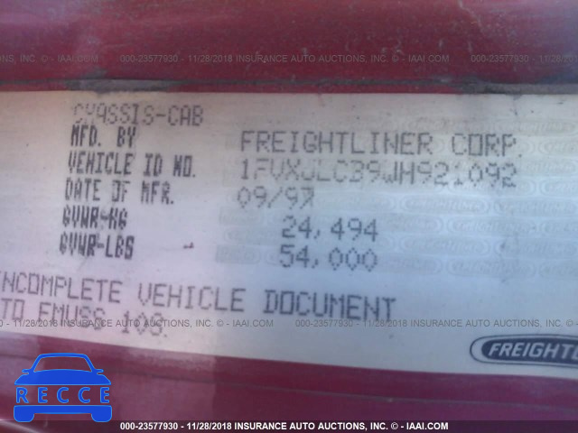 1998 FREIGHTLINER FL80 1FVXJLCB9WH921092 Bild 8
