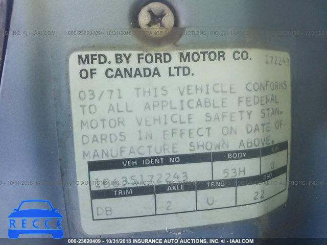 1971 FORD LTD 1B63S172243 image 8