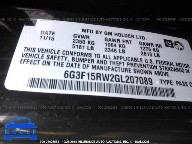 2016 CHEVROLET SS 6G3F15RW2GL207089 image 8