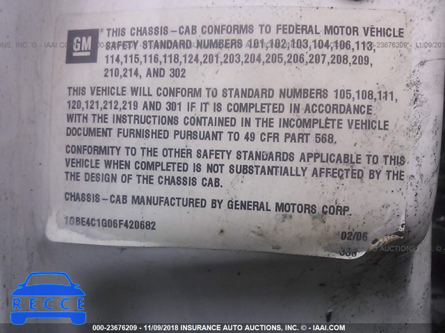 2006 CHEVROLET C4500 C4C042 1GBE4C1G06F420682 image 8