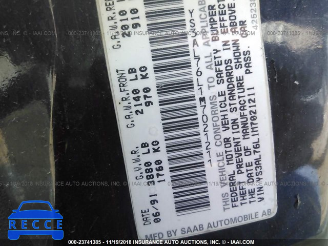 1991 SAAB 900 SE YS3AL76L1M7021211 image 8