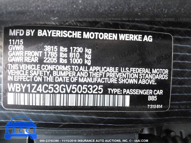 2016 BMW I3 REX WBY1Z4C53GV505325 image 8