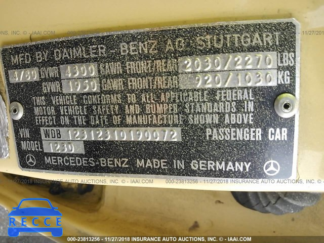 1980 MERCEDES-BENZ 240 12312310190072 image 8