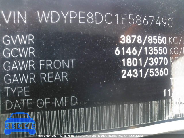 2014 Freightliner Sprinter 2500 WDYPE8DC1E5867490 image 8