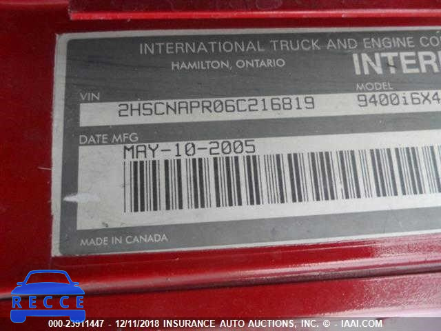 2006 INTERNATIONAL 9400 9400I 2HSCNAPR06C216819 image 5