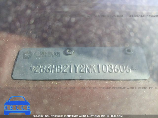 1992 DODGE RAM VAN B250 2B6HB21Y2NK103606 image 8