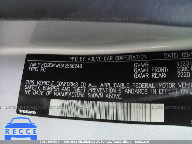 2010 VOLVO V50 2.4I YV1390MW0A2568248 image 8