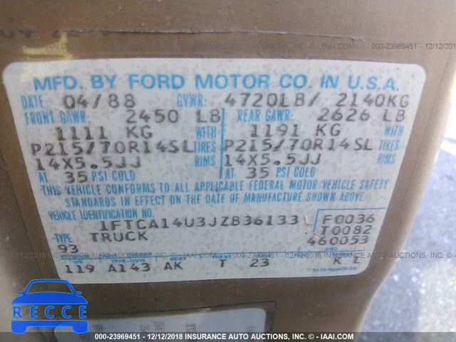 1988 FORD AEROSTAR 1FTCA14U3JZB36133 Bild 8