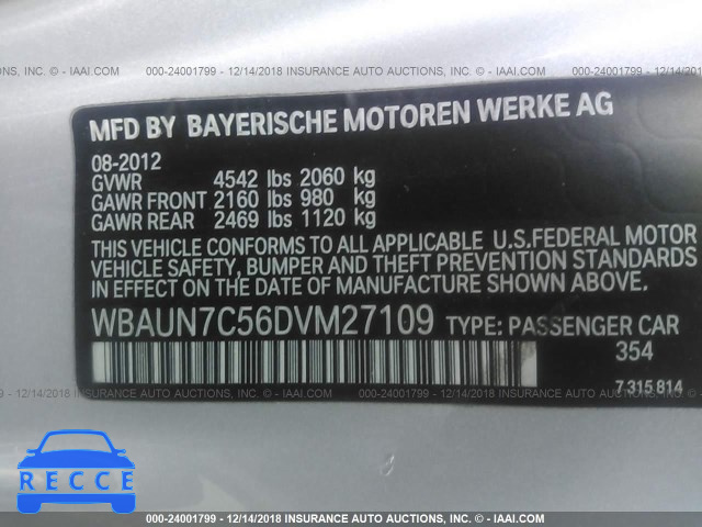 2013 BMW 135 I/IS WBAUN7C56DVM27109 image 8