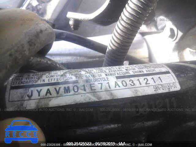 2001 YAMAHA XVS65 A JYAVM01E71A031211 зображення 9