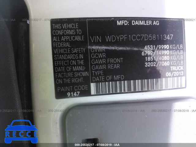 2013 FREIGHTLINER SPRINTER 3500 WDYPF1CC7D5811347 Bild 8
