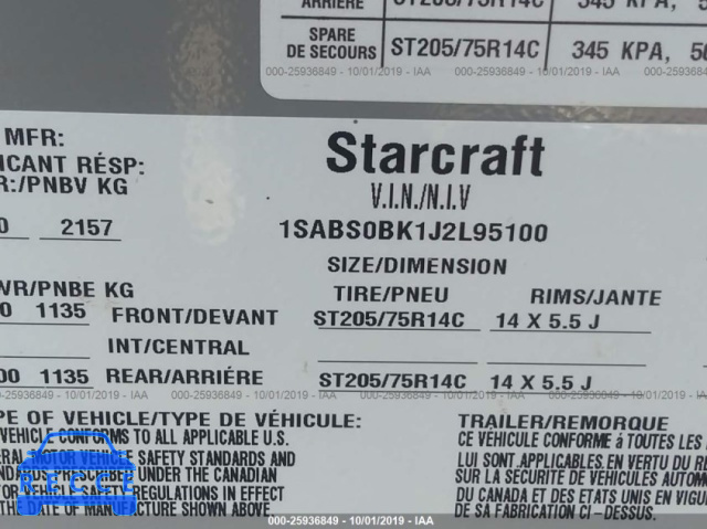 2018 STARCRAFT LAUNCH 1SABS0BK1J2L95100 Bild 8