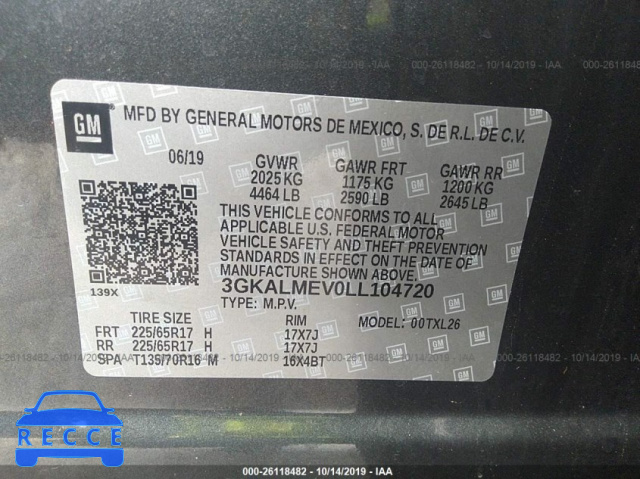 2020 GMC TERRAIN SLE 3GKALMEV0LL104720 image 8