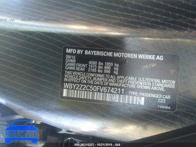 2015 BMW I8 WBY2Z2C50FV674211 image 8