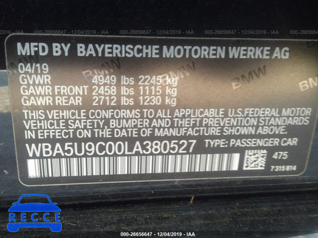 2020 BMW 340XI WBA5U9C00LA380527 image 8