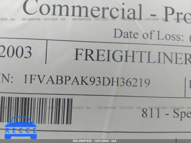 2003 FREIGHTLINER MEDIUM CONVENTIONAL FL60 1FVABPAK93DH36219 image 8