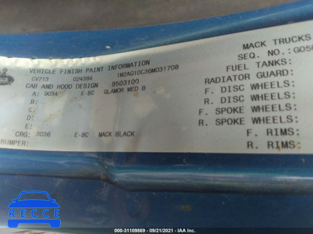 2006 MACK 700 CV700 1M2AG10C36M031708 image 8