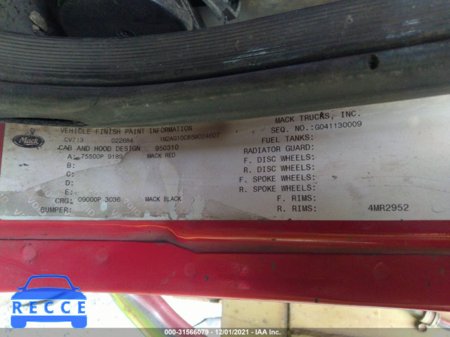 2005 MACK 700 CV700 1M2AG10C85M024607 image 8