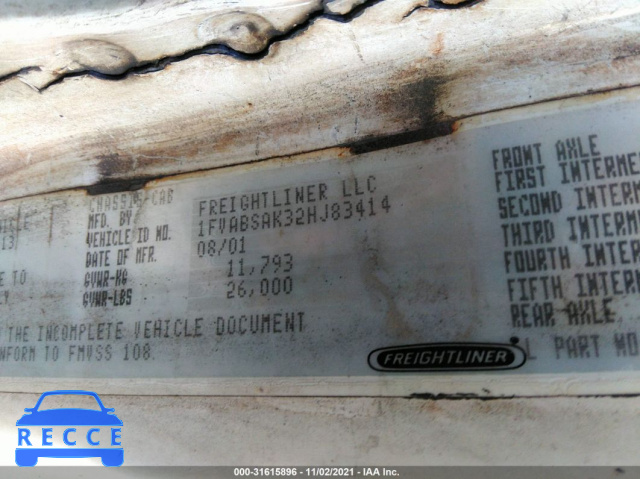 2002 FREIGHTLINER MEDIUM CONVENTIONAL FL70 1FVABSAK32HJ83414 image 8