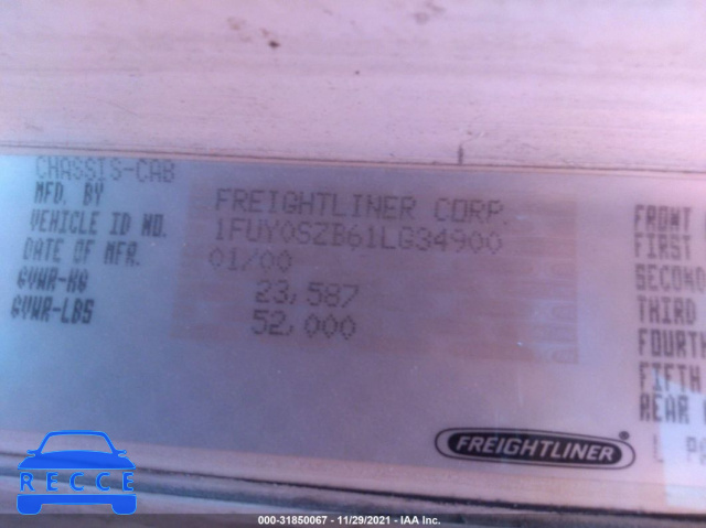 2001 FREIGHTLINER MEDIUM CONVENTIONAL CST120 1FUY0SZB61LG34900 image 8