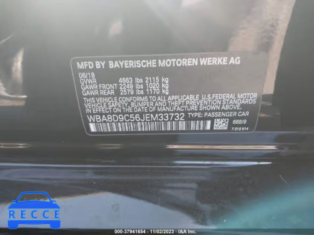 2018 BMW 330I XDRIVE WBA8D9C56JEM33732 image 8