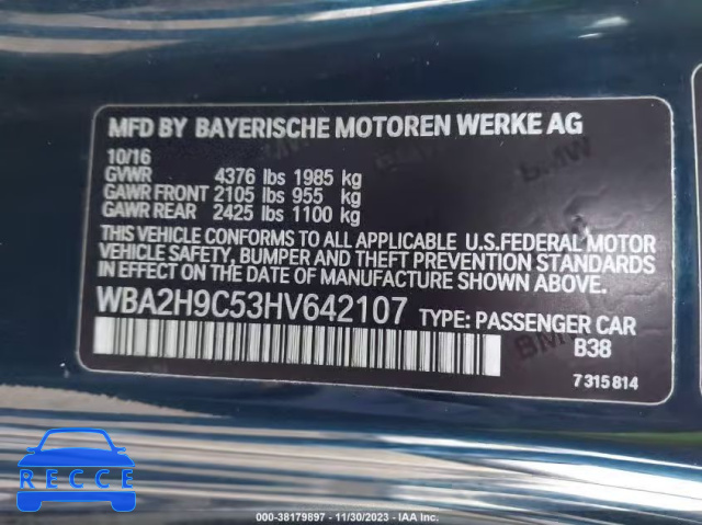2017 BMW 230I XDRIVE WBA2H9C53HV642107 image 8