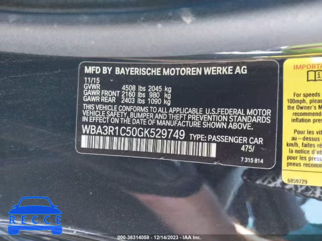 2016 BMW 435I WBA3R1C50GK529749 image 8